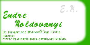 endre moldovanyi business card